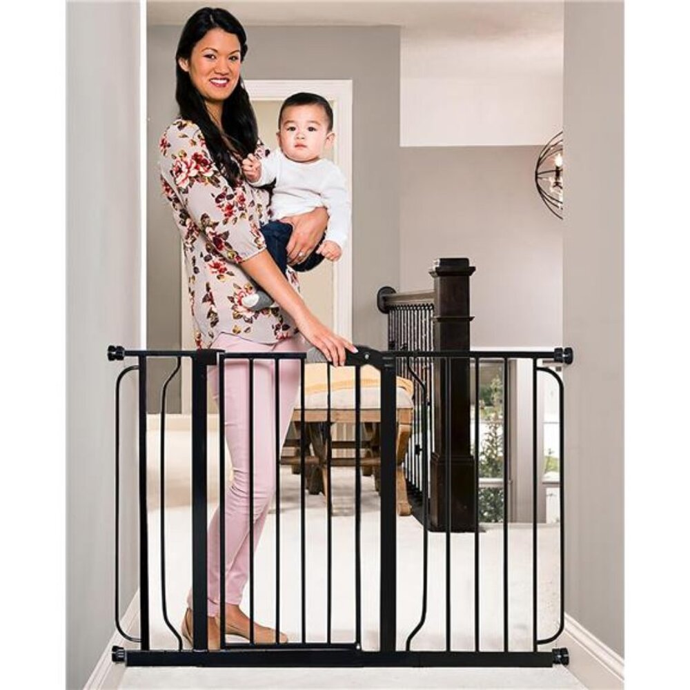 Easy Step 49-Inch Extra Wide Baby Gate,Includes 4-Inch and 12-Inch Extension Kit